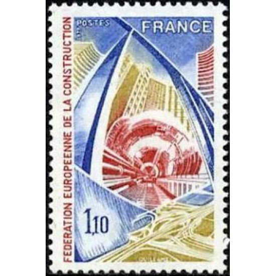 France Francia Nº 1934 1977 Federación europea de la construcción Lujo