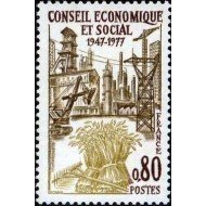 France Francia Nº 1957 1977 30º Aniv. del Consejo ecnómico y social Lujo