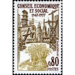 France Francia Nº 1957 1977 30º Aniv. del Consejo ecnómico y social Lujo
