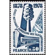 France Francia Nº 1984 1978 Centenario de la Escuela Nacional Superior de Telecomunicaciones Lujo France Francia Nº 1984 1978 Centenario de la Escuela Nacional Superior de Telecomunicaciones Lujo