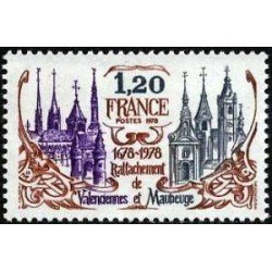 France Francia Nº 2016 1978 300º Aniv. de la reubicación de  Valénciennes y Maueuge Lujo