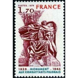 France Francia Nº 2021 1978 Monumento a los combatientes poloneses Lujo
