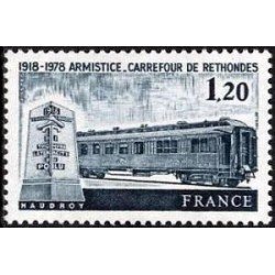 France Francia Nº 2022 1978 60º Aniv. del Armisticio en Rethondes Lujo