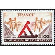 France Francia Nº 2023 1978 Ayuda a la readaptación Lujo France Francia Nº 2023 1978 Ayuda a la readaptación Lujo