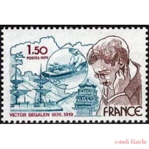 France Francia Nº 2034 1979 100º Aniv. del nacimiento del escritor Victor Segalen Lujo