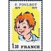 France Francia Nº 2038 1979 100º Aniv. del nacimiento de Francisque Poulbot Lujo