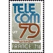 France Francia Nº 2055 1979 TELECOM 79 Lujo