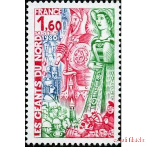 France Francia Nº 2076 1980 Los Gigantes del Norte Lujo