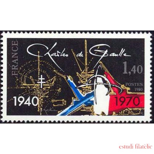 France Francia Nº 2114 1980 Charles De Gaulle Lujo