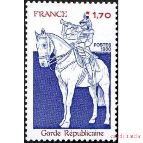 France Francia Nº 2115 1980 Guardia Republicana Lujo
