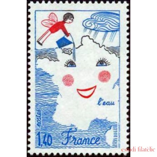 France Francia Nº 2125 1981 El agua Concurso de dibujo infantil Lujo