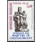 France Francia Nº 2177 1981 Homenaje a los mártires de Châteaubriant Lujo