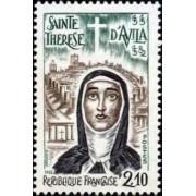 France Francia Nº 2249 1982 4º Cent de la muerte de Sta. Teresa de Ávila Lujo