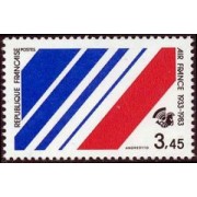 France Francia Nº 2278 1983 50º Aniv. de la creación de  la Compañía Air-France Lujo