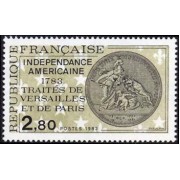 France Francia Nº 2285 1983 Independencia americana (1783) Tratado de Versailles y de París Lujo