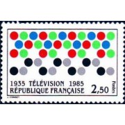 France Francia Nº 2353 1985 50 Aniv. de la Televisión Lujo