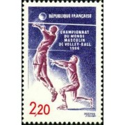 France Francia Nº 2420 1986 Campeonatos del mundo masculinos de voley-ball Lujo