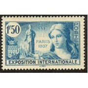 France Francia Nº 336 1937 Exposición Internacional de Paris Lujo