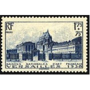 France Francia Nº 379 1938 Pro Sesiones nacionales de arte francés -Castillo de Versalles- Lujo