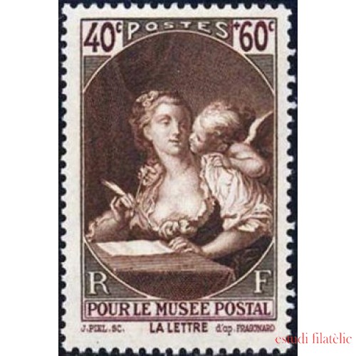France Francia Nº 446 1939 Pro Museo postal-Pintura-Lujo