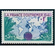 France Francia Nº 503 1941 Por la Francia de ultramar Lujo