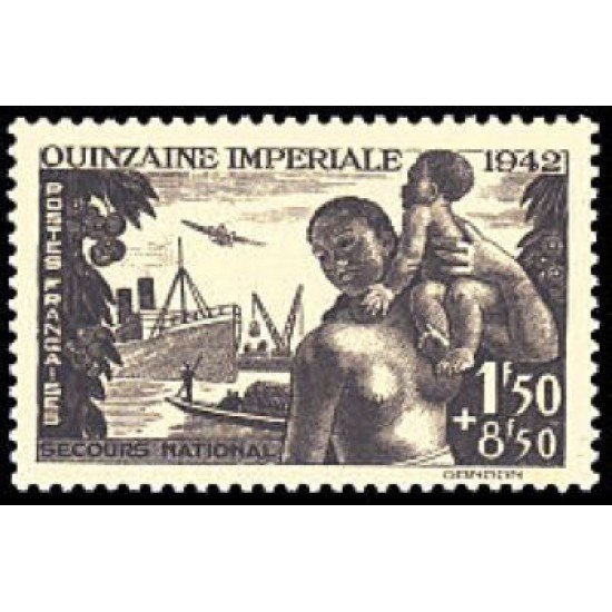 France Francia 543 1942 A favor del comité de propaganda de la quincena imperial Lujo France Francia 543 1942 A favor del comité de propaganda de la quincena imperial Lujo