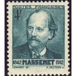 France Francia Nº 545 1942 Centenario del nacimiento del compositor Jules Massenet Lujo France Francia Nº 545 1942 Centenario del nacimiento del compositor Jules Massenet Lujo