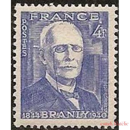 France Francia Nº 599 1944 Centenario del nacimiento del físico Édouard Branly Lujo
