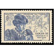 France Francia Nº 743 1945 Día del sello -Efigie de Luis XI-Ayuda francesa Lujo