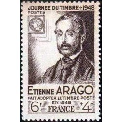 France Francia Nº 794 1948 Día del sello y Centenario de la institución del sello postal -Ètienne Arago- Lujo France Francia Nº 794 1948 Día del sello y Centenario de la institución del sello postal -Ètienne Arago- Lujo