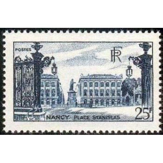 France Francia Nº 822 1948 Plaza Stanislas (Nancy) Lujo France Francia Nº 822 1948 Plaza Stanislas (Nancy) Lujo