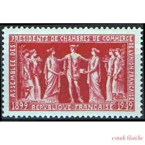 France Francia Nº 849 1949 Asamblea de los presidentes de las Cámaras de Comercio de la Unión francesa (Paris) Lujo
