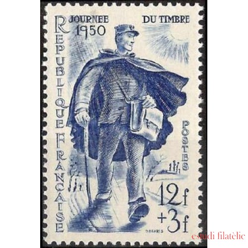 France Francia  Nº 863 1950 Día del sello Lujo