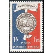 France Francia Nº 906 1951 Bimilenario de Paris Sello de la Corporación de los barqueros Lujo