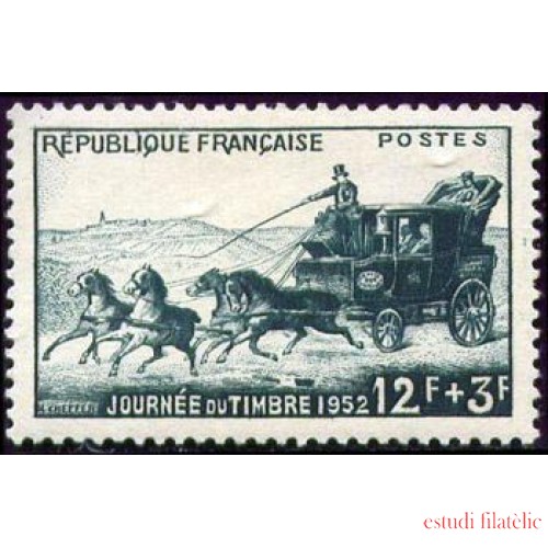 France Francia Nº 919 1952 Día del sello Lujo