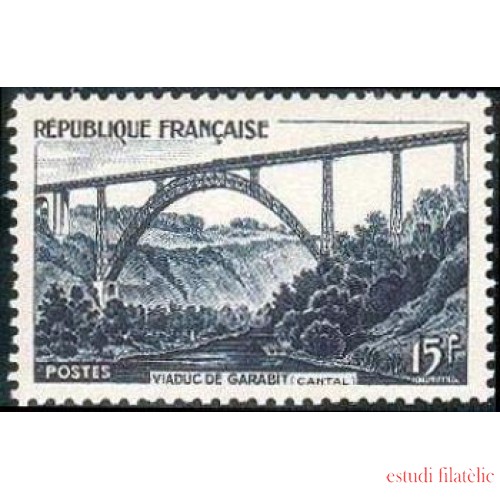France Francia Nº 928 1952  Viaducto de Garabit Lujo