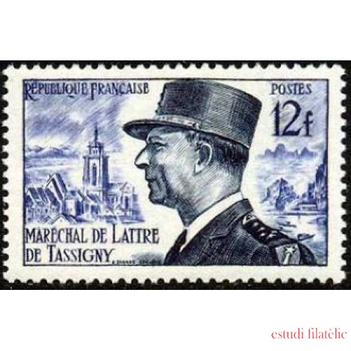 France Francia Nº 982 1954 Mariscal de Lattre de Tassigny- Lujo
