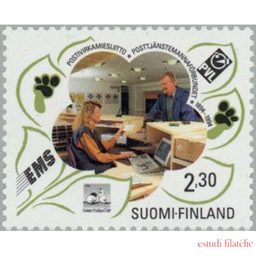 Finlandia - 1210 - f - 1994 Cent. de la Federacón de funcionarios de correos Lujo