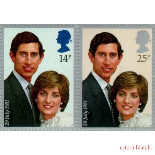 Gran Bretaña - 1001/02 - 1981 Boda de Carlos y Diana Lujo