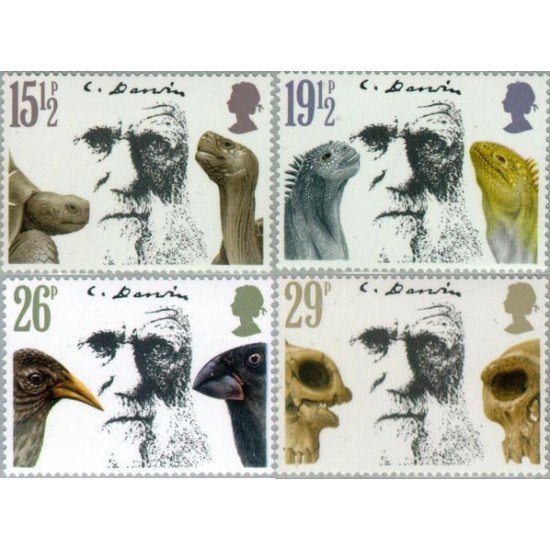 Gran Bretaña 1023/26 1982 100 Aniv. muerte de Darwin MNH