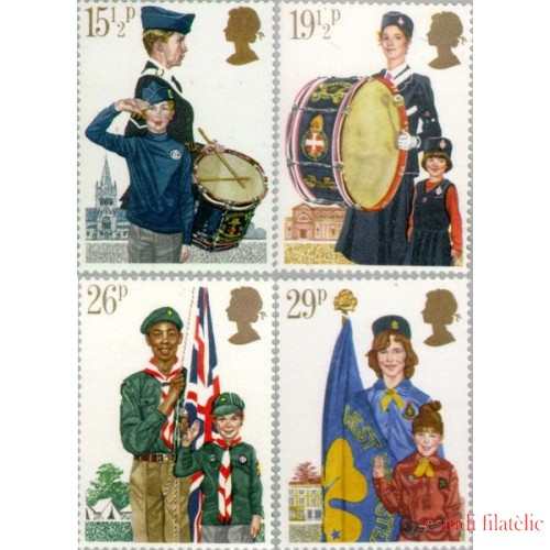 Gran Bretaña 1039/42 1982 Organizaciones juveniles 75º aniv. scouts MNH