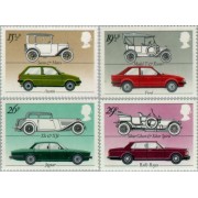Gran Bretaña - 1058/61 - 1982 Industria del automóvil-coches antiguos y modernos-Lujo
