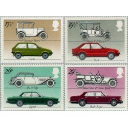 Gran Bretaña 1058/61 1982 Industria del automóvil Coches antiguos y modernos MNH Gran Bretaña 1058/61 1982 Industria del automóvil Coches antiguos y modernos MNH