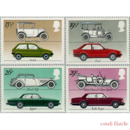 Gran Bretaña 1058/61 1982 Industria del automóvil Coches antiguos y modernos MNH