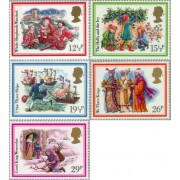 Gran Bretaña - 1062/66 - 1982 Naividad-ilustraciones de canciones de navidad-Lujo