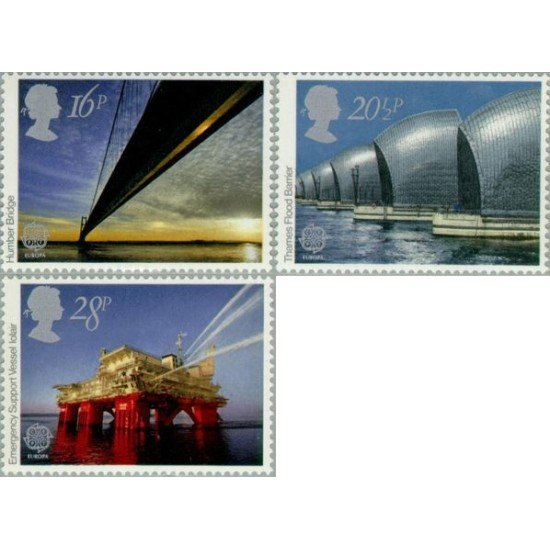 Gran Bretaña 1091/93 1983 Europa Grandes obras MNH