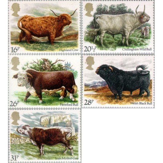 FAU2/S Gran Bretaña 1117/21 1984 Cría bovina MNH