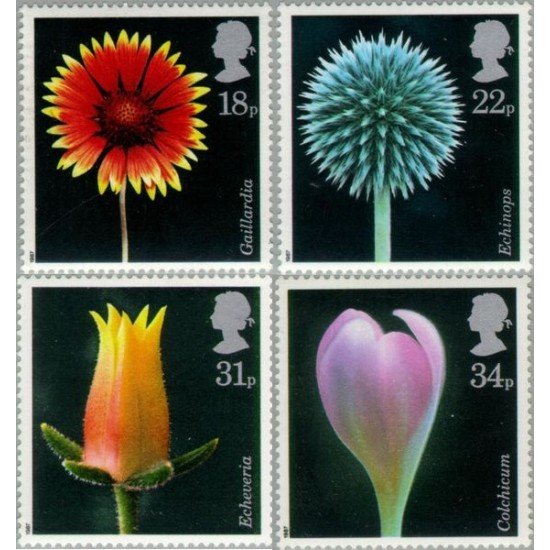 Gran Bretaña 1256/59 1987 Flora-flores diversas MNH