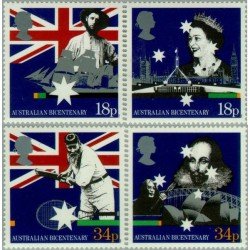 Gran Bretaña 1315/18 1988 Bicentenario de Australia MNH Gran Bretaña 1315/18 1988 Bicentenario de Australia MNH