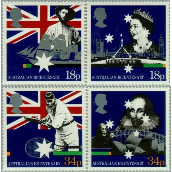 Gran Bretaña 1315/18 1988 Bicentenario de Australia MNH